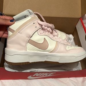 Nike Women's Mid-Top Sneakers in Pale Pink, Cream & Gum